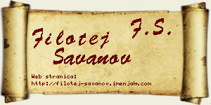 Filotej Savanov vizit kartica